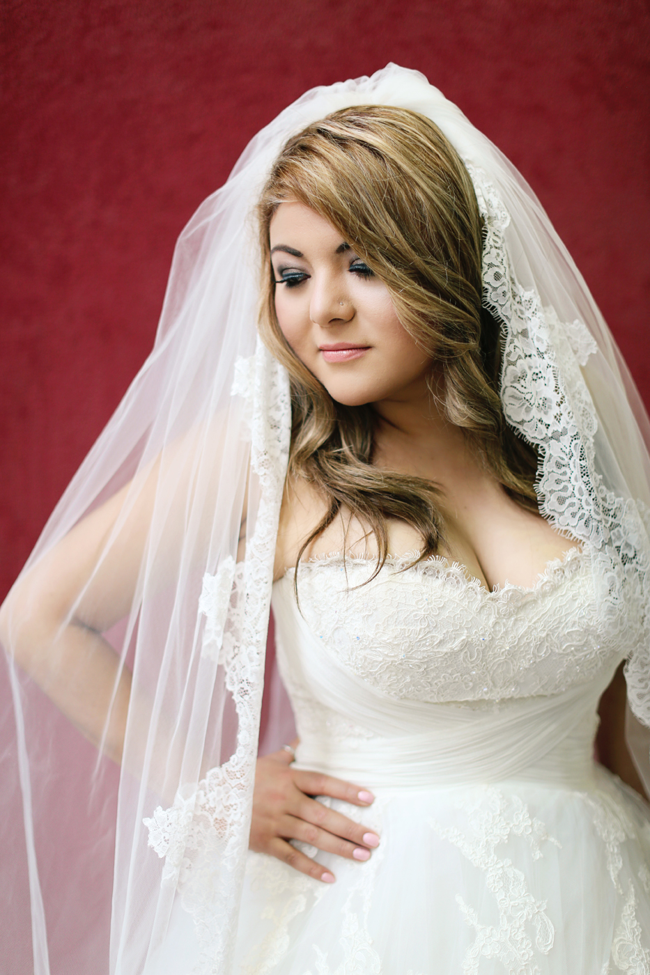 lace-veil-ballgown
